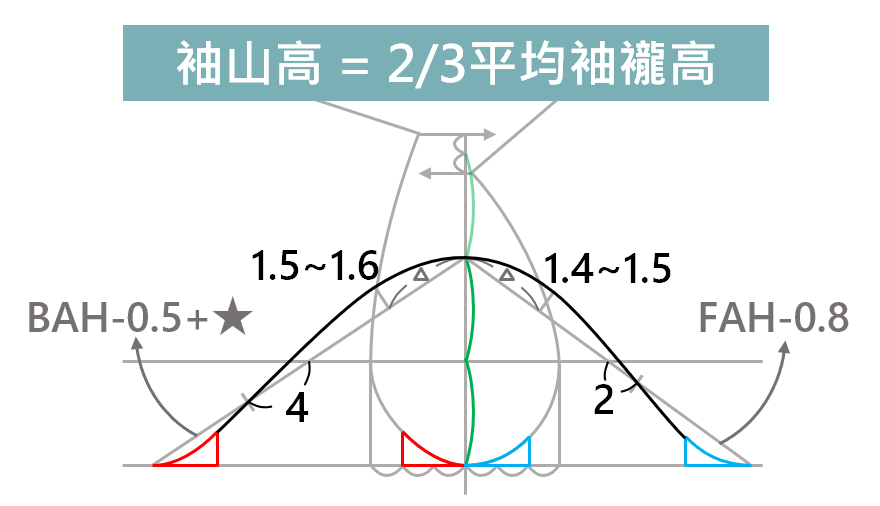 新文化式降低袖山高的畫法 4 07