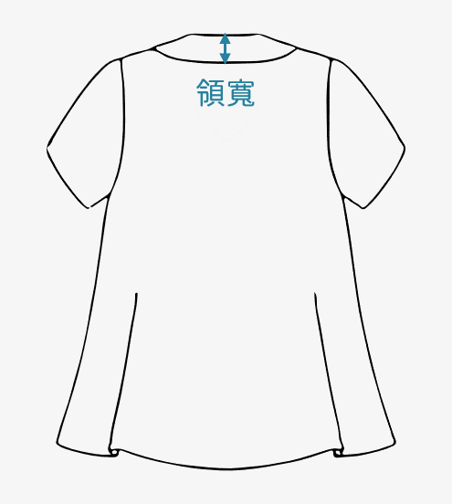 平領襯衫(適用女裝丙級檢定) 9 T007平面圖 B